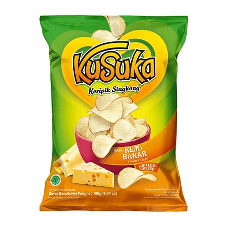 KUSUKA KERIPIK SINGKONG KEJU BAKAR (180gr x10pcs)