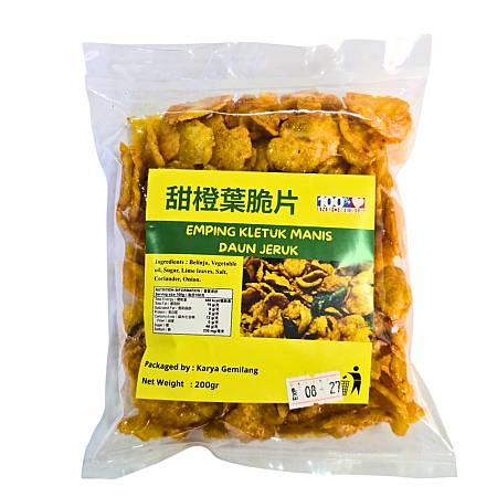KARAYA EMPING KLETHUK MANIS DAUN JERUK (200gr x10pcs) x2pack