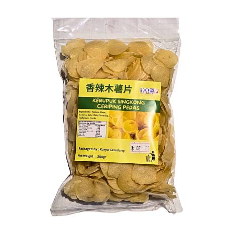 KARAYA KERUPUK SINGKONG CERIPING PEDAS (300gr x15pcs)