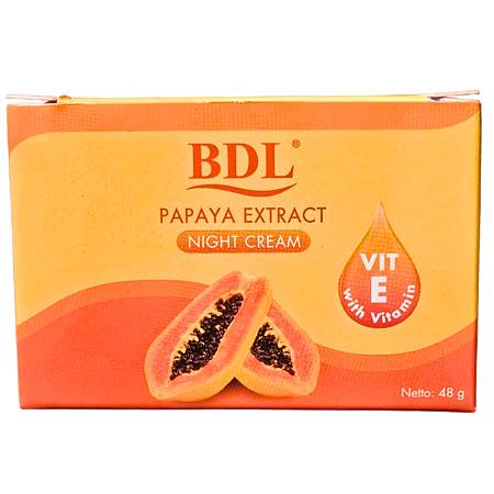 BDL PAPAYA EXTRACT NIGHT CREAM WITH VITAMIN E 48gr x48pcs
