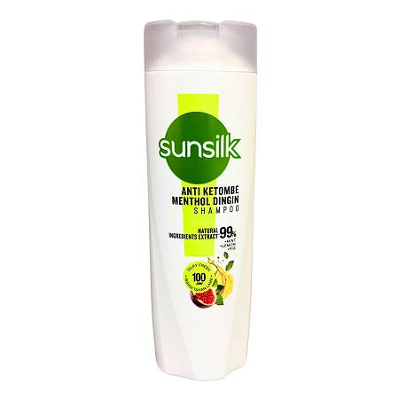 SUNSILK SHAMPOO ANTI KETOMBE MENTHOL DINGIN SILKY FRESH (160ml x6pcs) x6pack