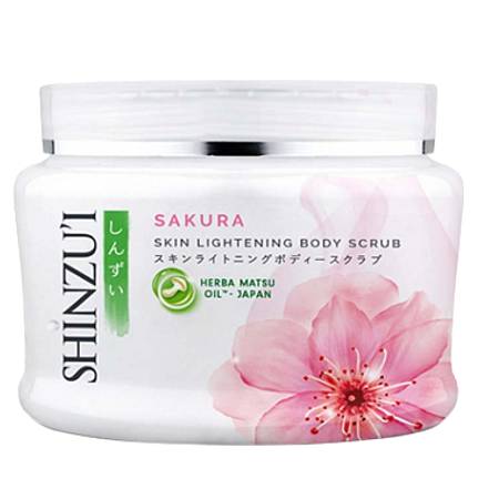 SHINZU'I SKIN LIGHTENING BODY SCRUB SAKURA 200gr x48pcs