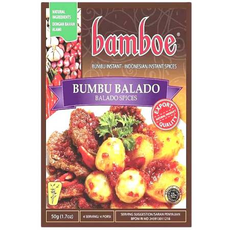 BAMBOE BUMBU INSTAN BALADO (50gr x24) x8box