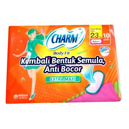 CHARM BODY FIT EXTRA MAXI NON WING 23cm 10pads x48pcs