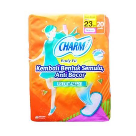 CHARM BODY FIT EXTRA MAXI NON WING 23cm 20pads x24pcs