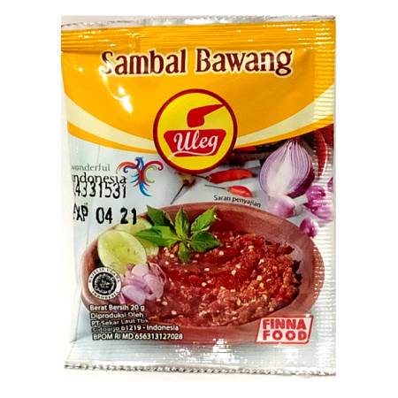 FINNA ULEG SAMBAL BAWANG sachet (18gr x10pcs x10pack)
