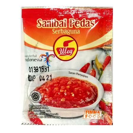 FINNA ULEG SAMBAL PEDAS sachet (17gr x10pcs x10pack)
