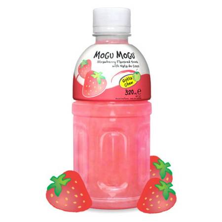 MOGU MOGU NATA DE COCO STRAWBERRY pet (320ml x24pcs)