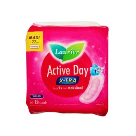 LAURIER ACTIVE DAY X-TRA MAXI NON WING 22cm 8pads x72pcs