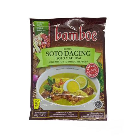 BAMBOE BUMBU INSTAN SOTO DAGING MADURA (40gr x24) x8box