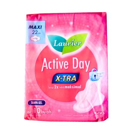 LAURIER ACTIVE DAY X-TRA MAXI WING (22cm x10pads) x48pcs