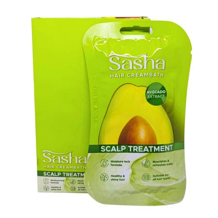 SASHA HAIR CREAMBATH SCALP TREATMENT AVOCADO EXTRACT (30gr x12pcs) x6box
