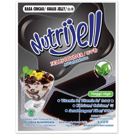 NUTRIJELL JELLY POWDER CINCAU (15gr x12pcs) x12box
